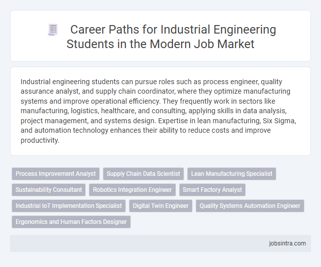 Career Paths for Industrial Engineering Students in the Modern Job Market