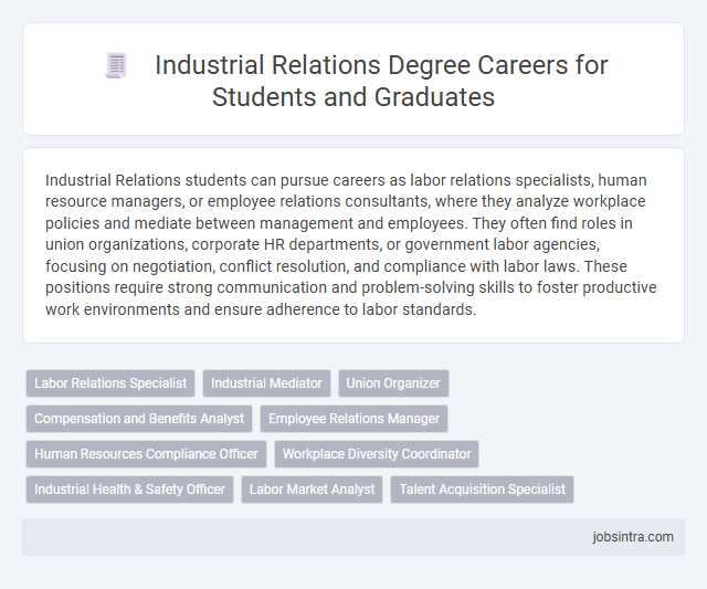 Industrial Relations Degree Careers for Students and Graduates