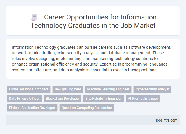 Career Opportunities for Information Technology Graduates in the Job Market