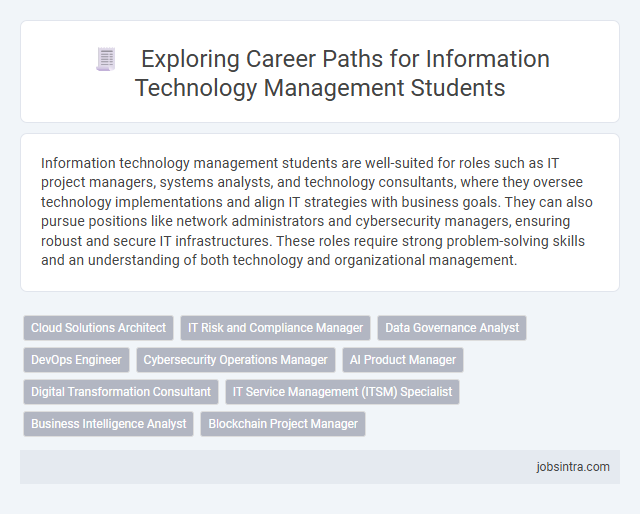 Exploring Career Paths for Information Technology Management Students