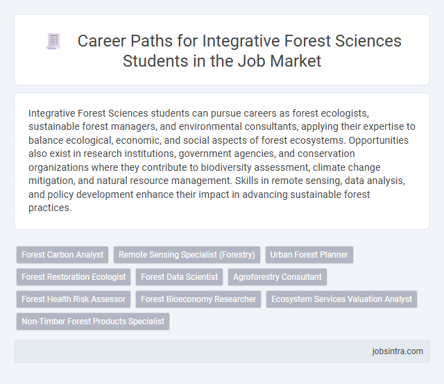 Career Paths for Integrative Forest Sciences Students in the Job Market