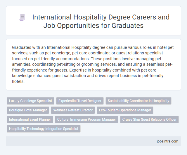 International Hospitality Degree Careers and Job Opportunities for Graduates