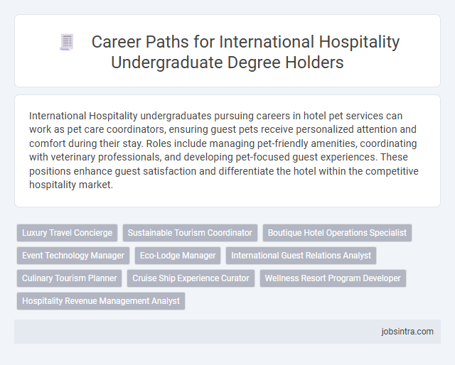 Career Paths for International Hospitality Undergraduate Degree Holders