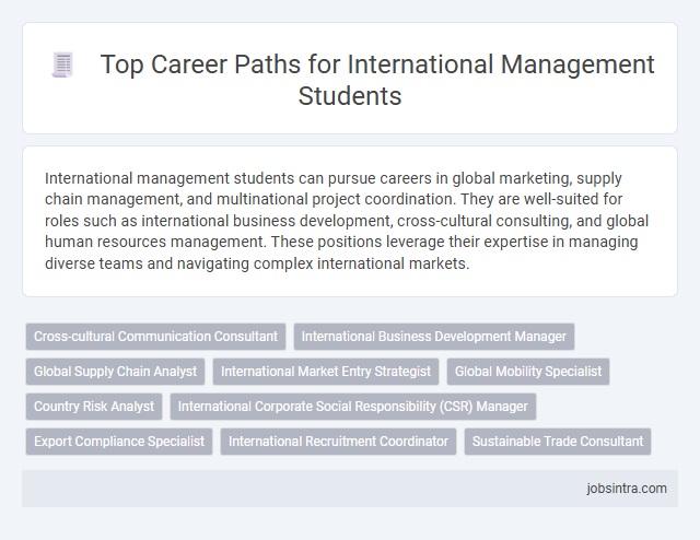 Top Career Paths for International Management Students