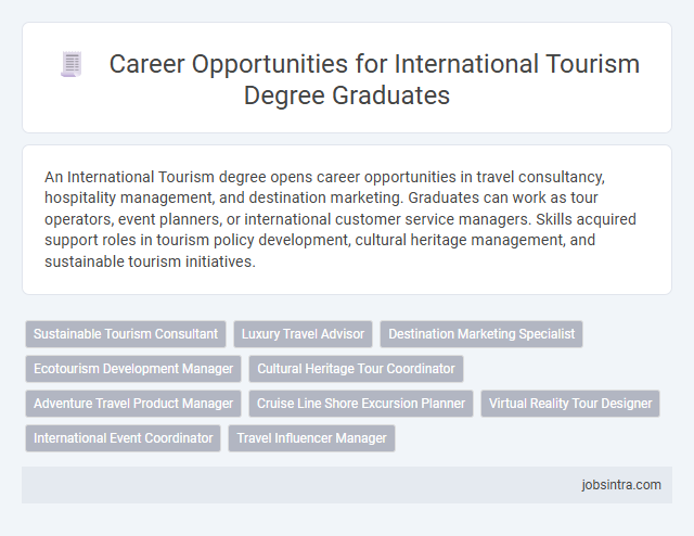 Career Opportunities for International Tourism Degree Graduates