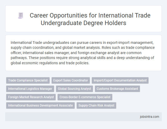 Career Opportunities for International Trade Undergraduate Degree Holders