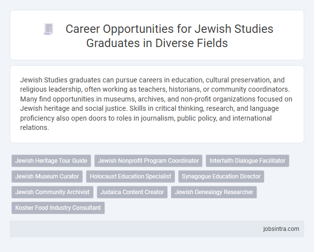 Career Opportunities for Jewish Studies Graduates in Diverse Fields