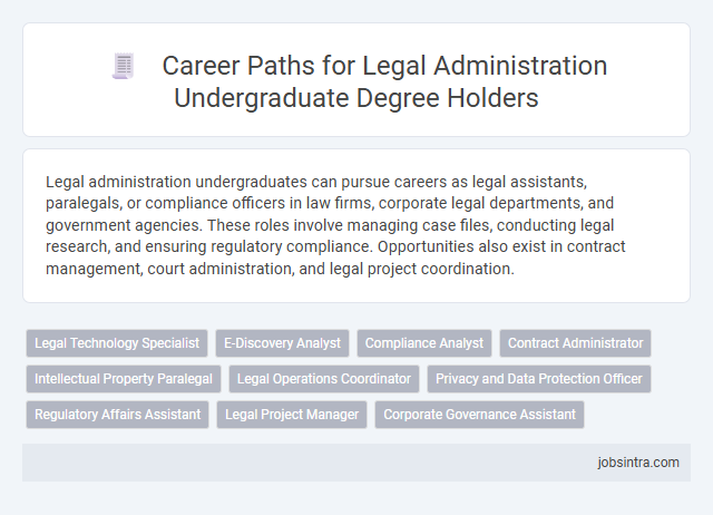 Career Paths for Legal Administration Undergraduate Degree Holders