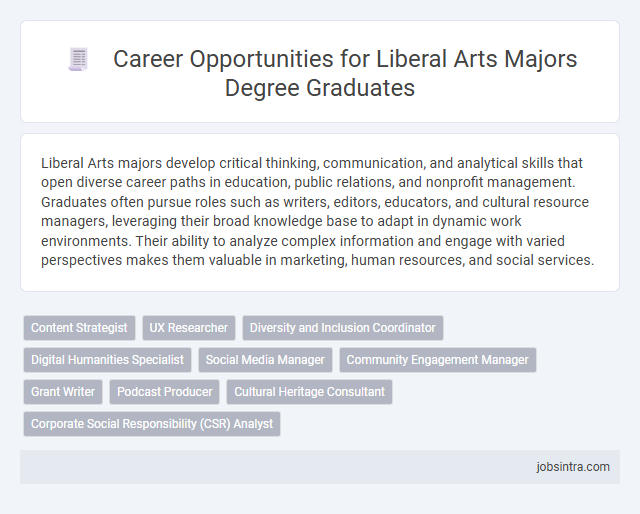 Career Opportunities for Liberal Arts Majors Degree Graduates