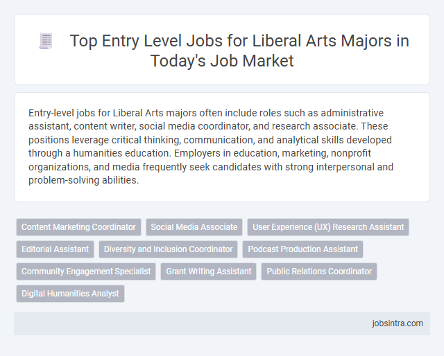 Top Entry Level Jobs for Liberal Arts Majors in Today's Job Market