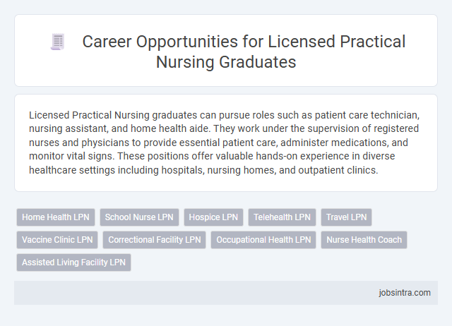 Career Opportunities for Licensed Practical Nursing Graduates