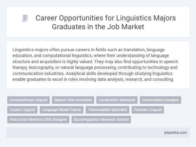 Career Opportunities for Linguistics Majors Graduates in the Job Market