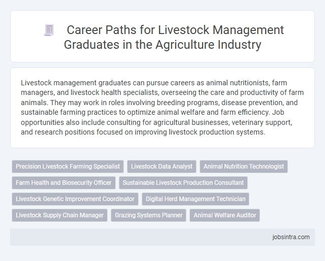 Career Paths for Livestock Management Graduates in the Agriculture Industry