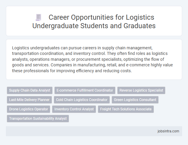 Career Opportunities for Logistics Undergraduate Students and Graduates