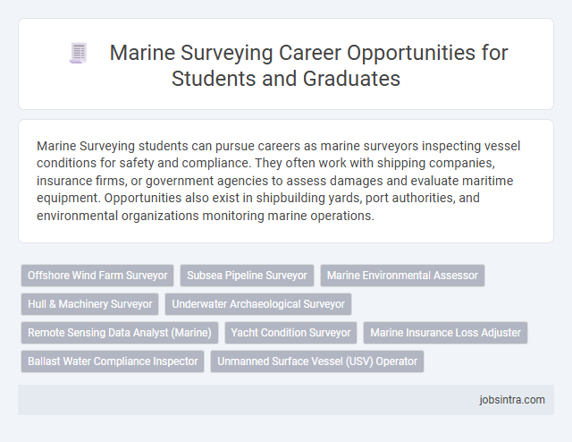 Marine Surveying Career Opportunities for Students and Graduates