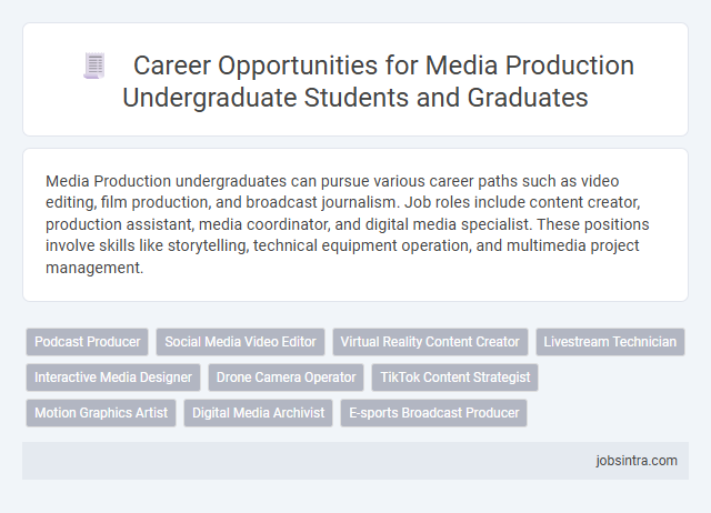 Career Opportunities for Media Production Undergraduate Students and Graduates
