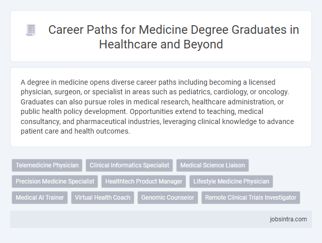 Career Paths for Medicine Degree Graduates in Healthcare and Beyond