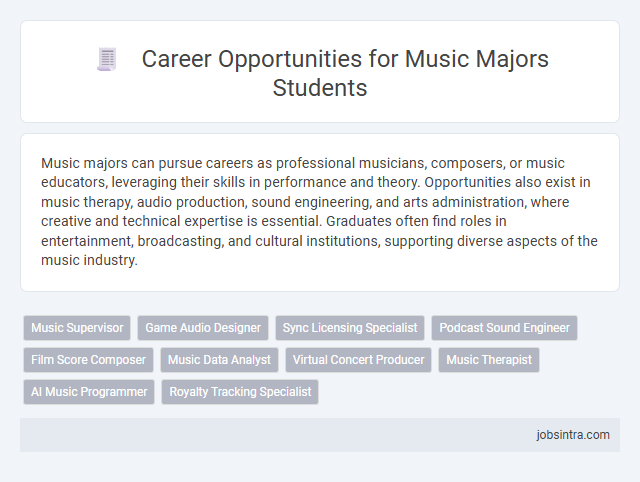 Career Opportunities for Music Majors Students