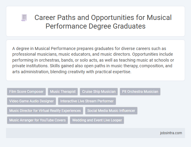 Career Paths and Opportunities for Musical Performance Degree Graduates