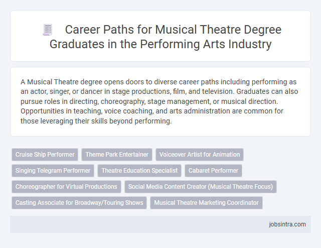 Career Paths for Musical Theatre Degree Graduates in the Performing Arts Industry