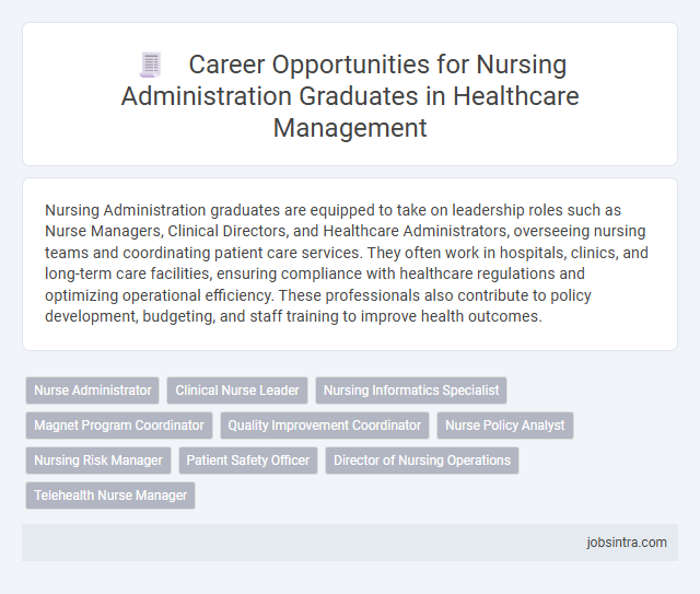 Career Opportunities for Nursing Administration Graduates in Healthcare Management