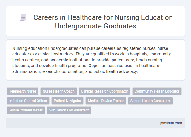 Careers in Healthcare for Nursing Education Undergraduate Graduates