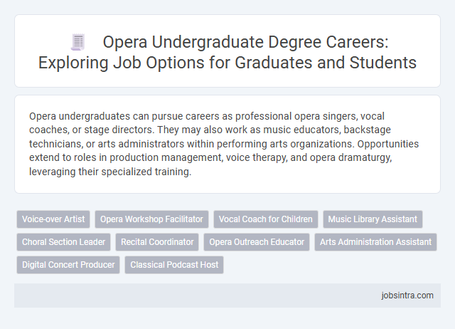 Opera Undergraduate Degree Careers: Exploring Job Options for Graduates and Students