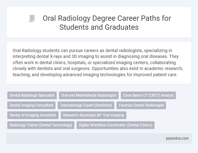 Oral Radiology Degree Career Paths for Students and Graduates