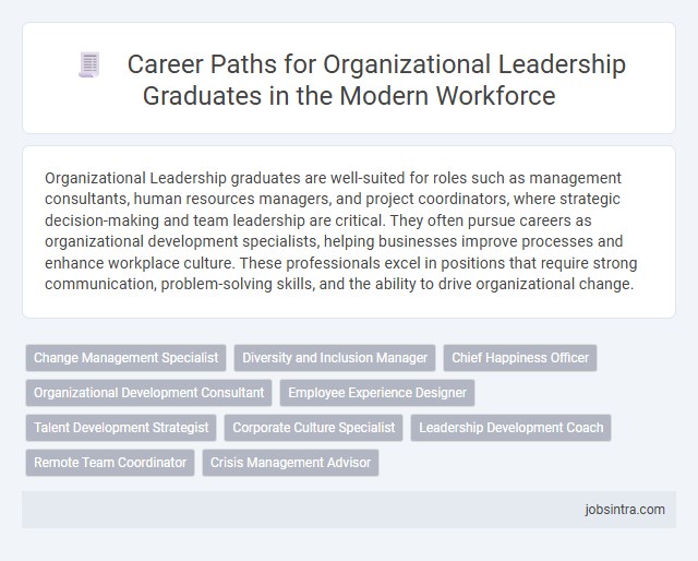 Career Paths for Organizational Leadership Graduates in the Modern Workforce