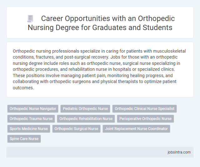 Career Opportunities with an Orthopedic Nursing Degree for Graduates and Students