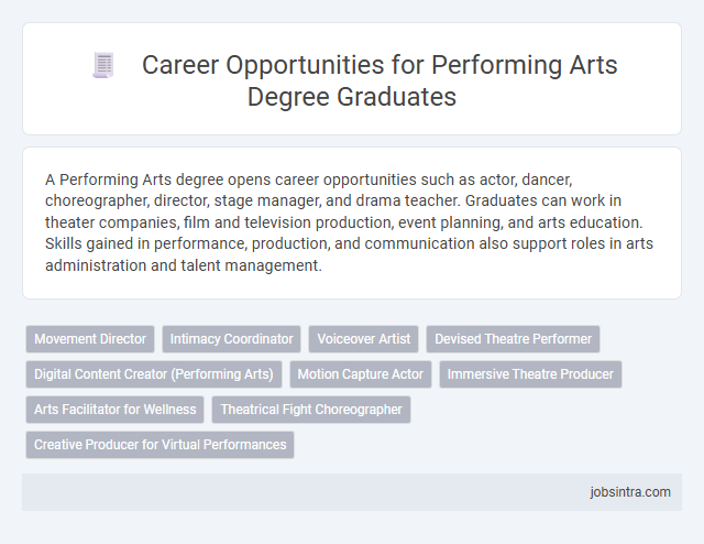 Career Opportunities for Performing Arts Degree Graduates
