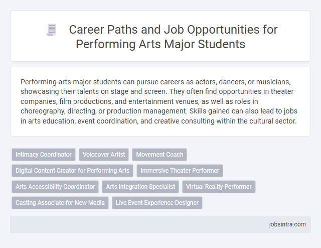 Career Paths and Job Opportunities for Performing Arts Major Students