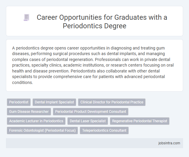 Career Opportunities for Graduates with a Periodontics Degree