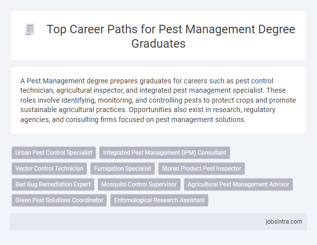 Top Career Paths for Pest Management Degree Graduates