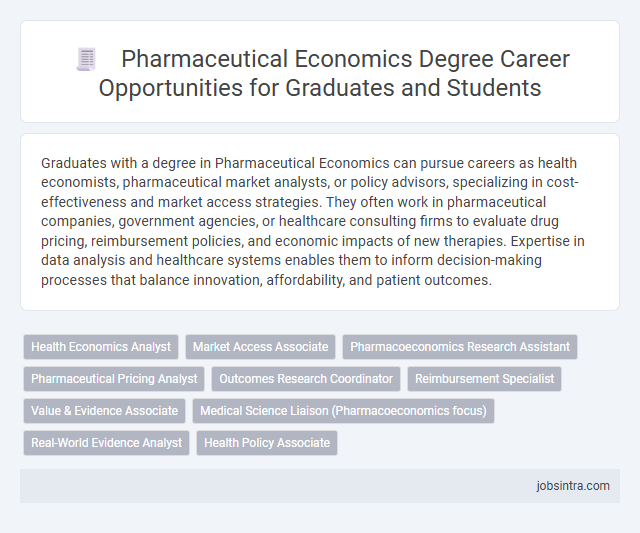 Pharmaceutical Economics Degree Career Opportunities for Graduates and Students