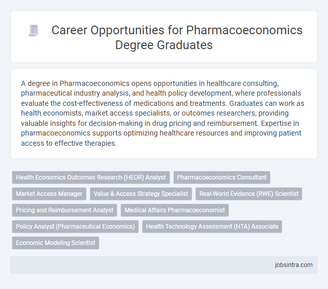 Career Opportunities for Pharmacoeconomics Degree Graduates