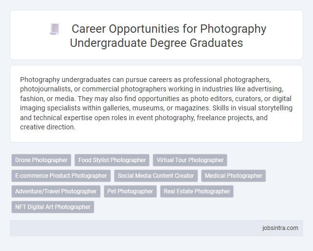 Career Opportunities for Photography Undergraduate Degree Graduates
