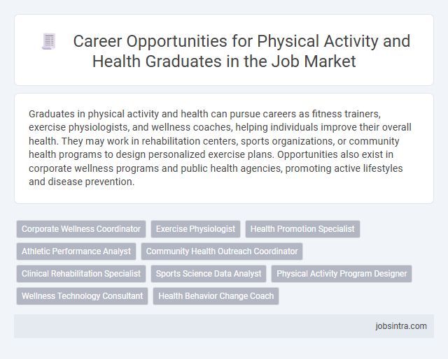 Career Opportunities for Physical Activity and Health Graduates in the Job Market