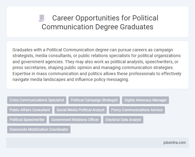 Career Opportunities for Political Communication Degree Graduates