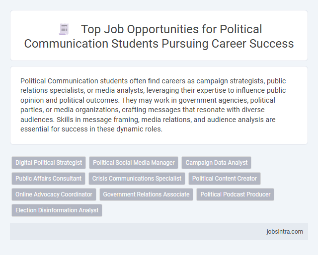 Top Job Opportunities for Political Communication Students Pursuing Career Success