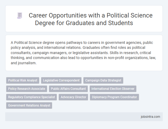 Career Opportunities with a Political Science Degree for Graduates and Students