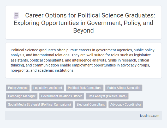 Career Options for Political Science Graduates: Exploring Opportunities in Government, Policy, and Beyond