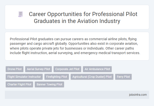 Career Opportunities for Professional Pilot Graduates in the Aviation Industry