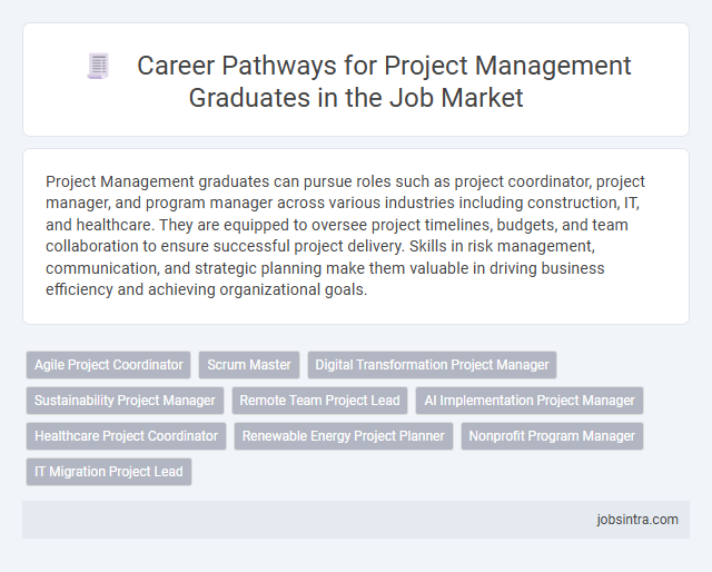 Career Pathways for Project Management Graduates in the Job Market