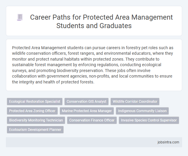 Career Paths for Protected Area Management Students and Graduates