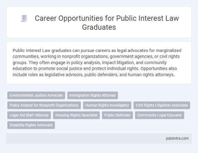 Career Opportunities for Public Interest Law Graduates