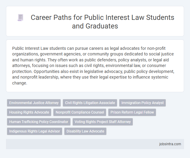 Career Paths for Public Interest Law Students and Graduates