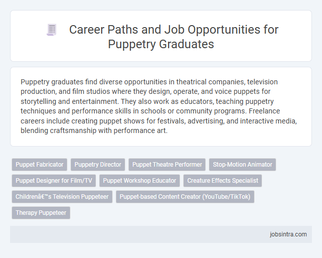 Career Paths and Job Opportunities for Puppetry Graduates
