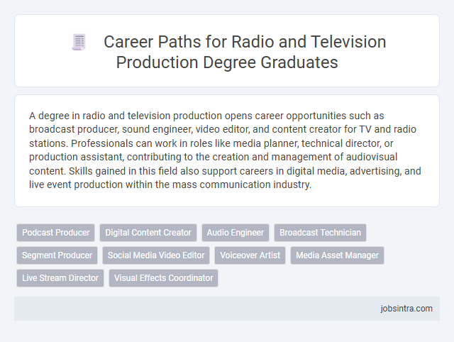 Career Paths for Radio and Television Production Degree Graduates