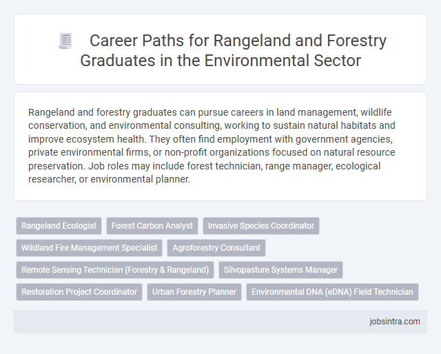 Career Paths for Rangeland and Forestry Graduates in the Environmental Sector